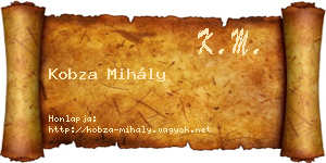 Kobza Mihály névjegykártya