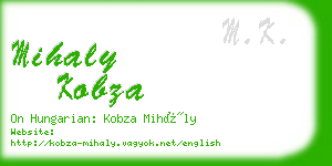 mihaly kobza business card